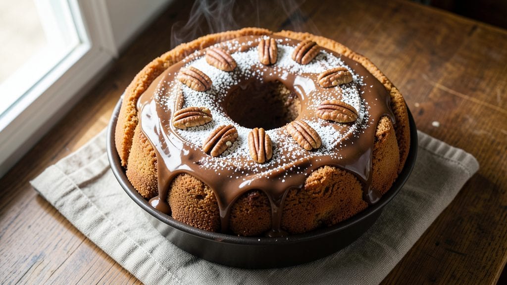 Baker's Original German Chocolate Cake Recipe: Pecan-Cocoa Swirls With Buttery Crust