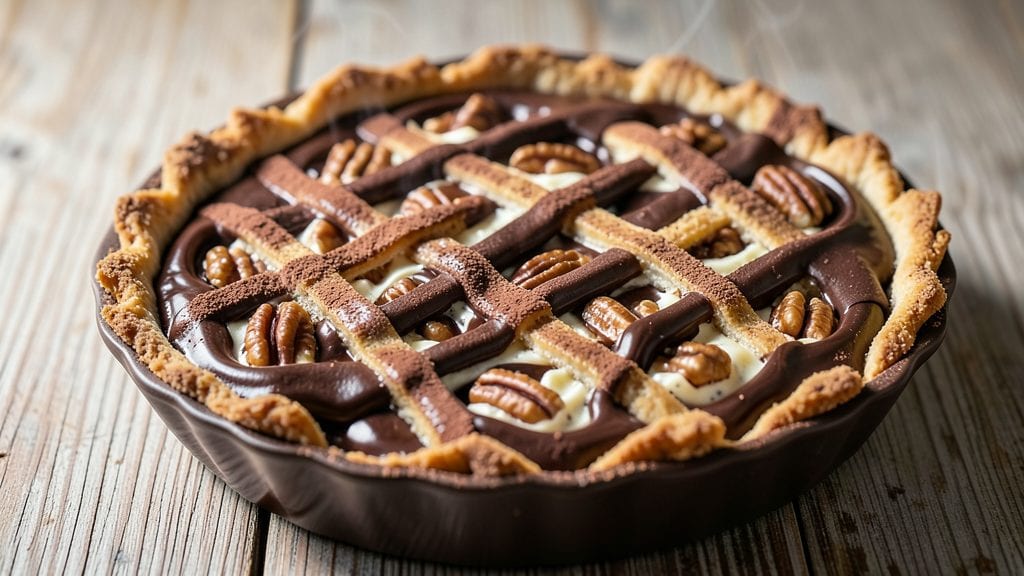 Baker's Original German Chocolate Pie Recipe: Toasted Pecan-Cocoa Crunch With Fudgy Layers