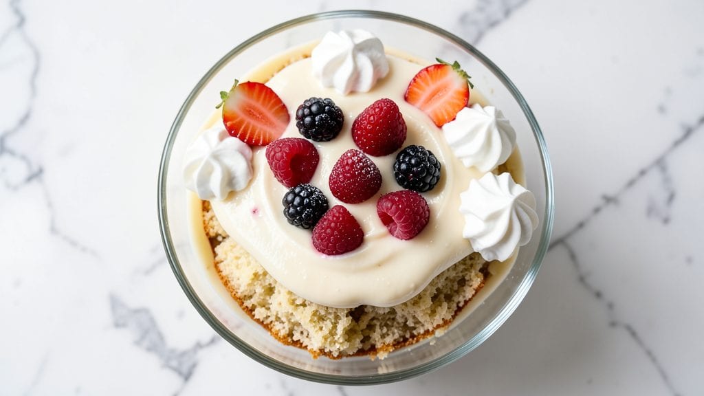 Cake Salad Recipe: Vanilla Bean and Berry Layers With Creamy Frosting Swirls