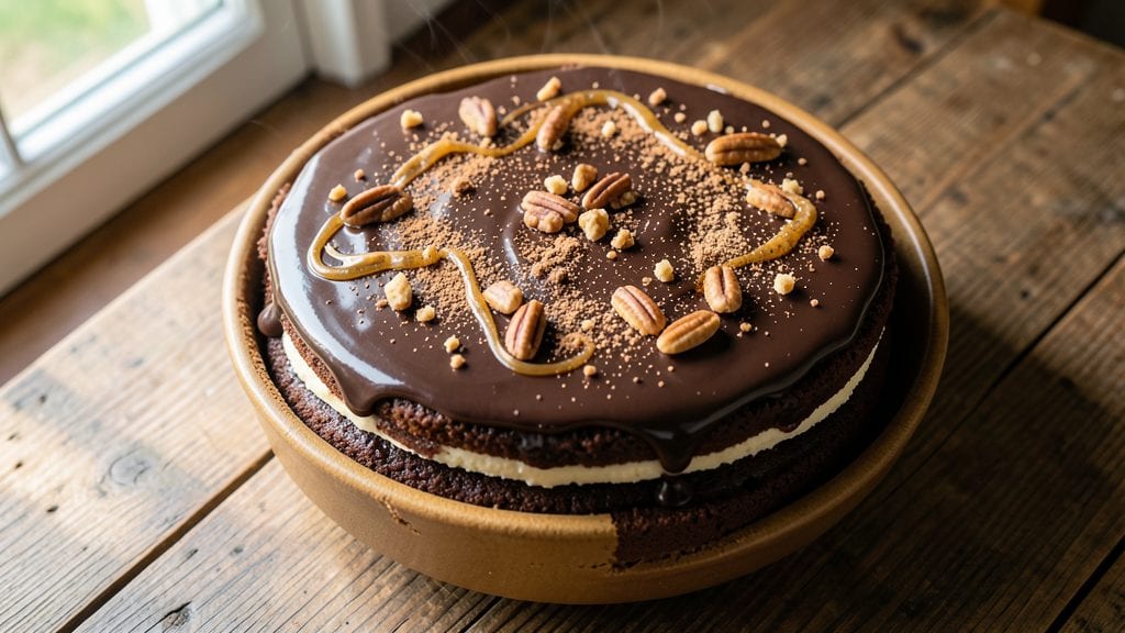 Old Fashioned German Chocolate Cake Recipe: Spiced Rum-Infused Layers with Pecan-Cocoa Crunch