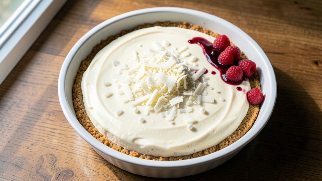 Philadelphia White Chocolate Cheesecake Recipe: Decadent Vanilla Bean Swirls and Toasted Almond Topping